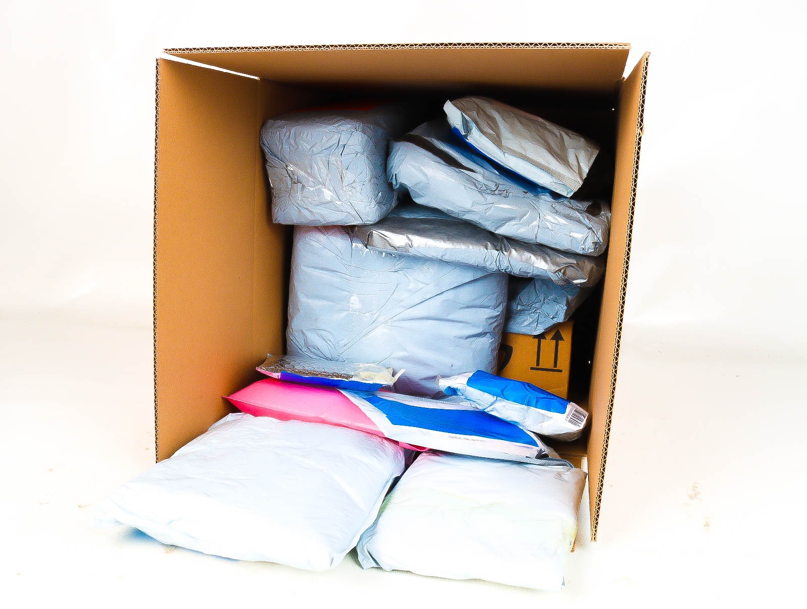 Doos met Verloren & Retour Postpakketten