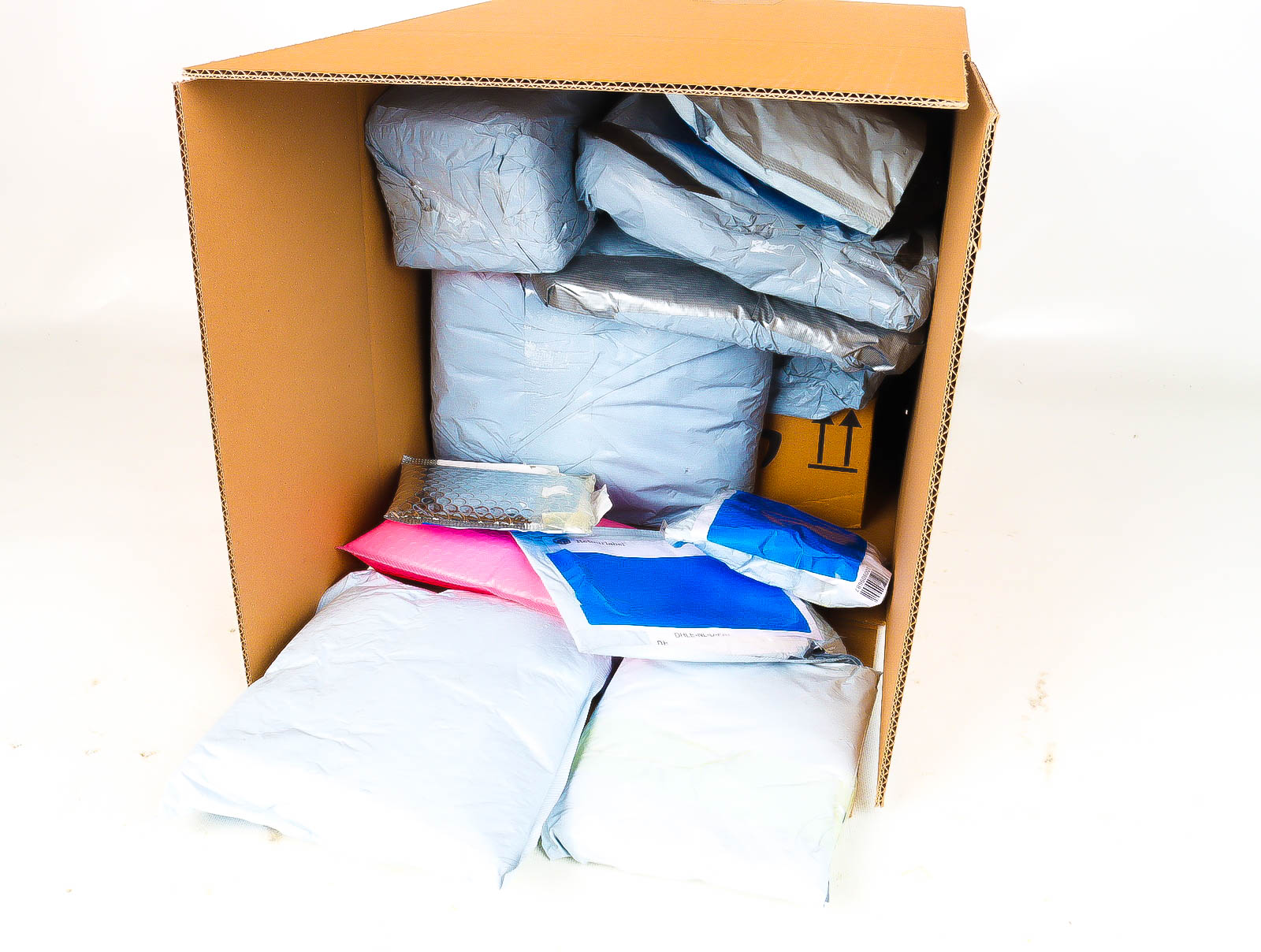 Doos met Verloren & Retour Postpakketten