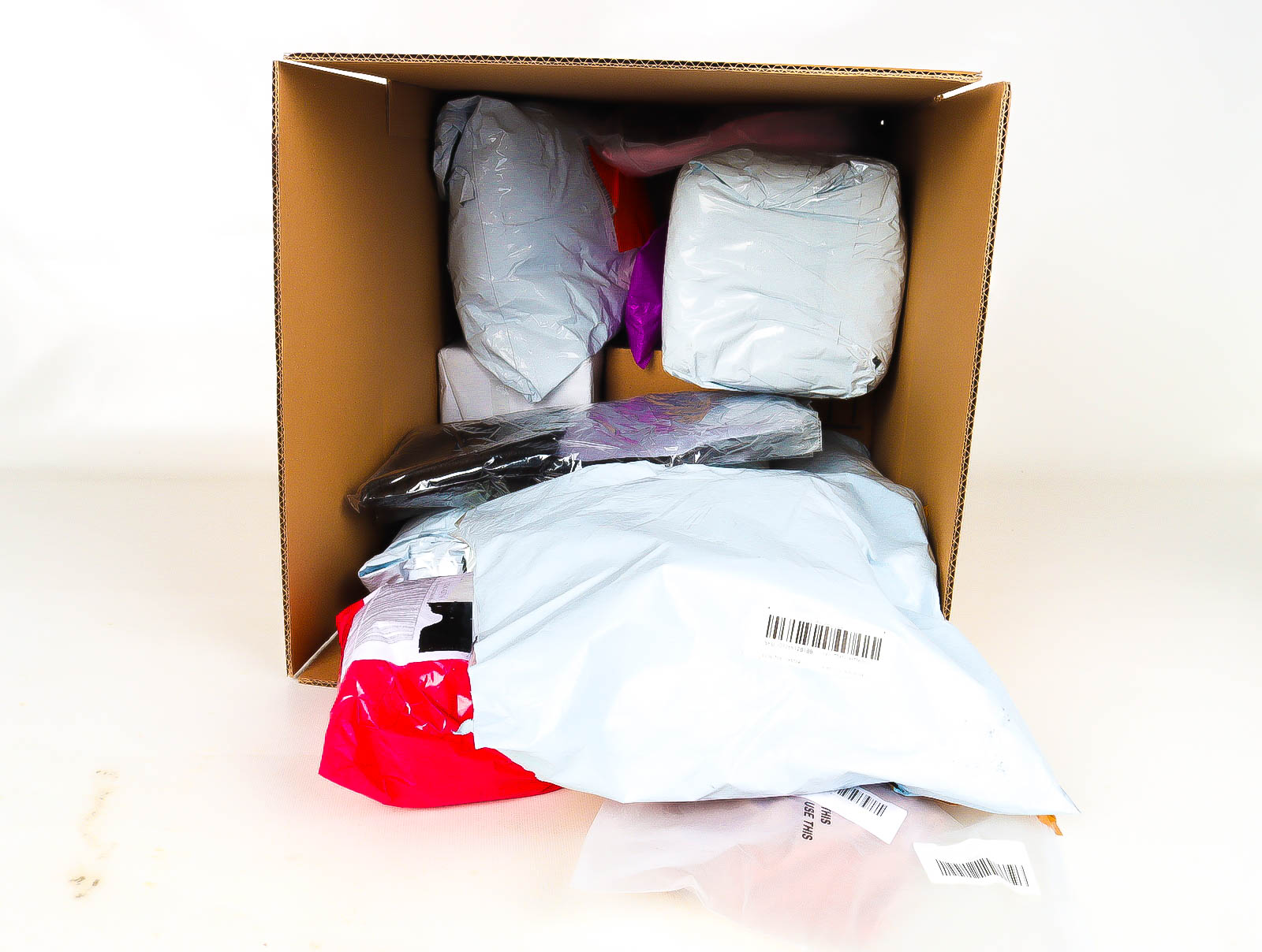 Doos met Verloren & Retour Postpakketten