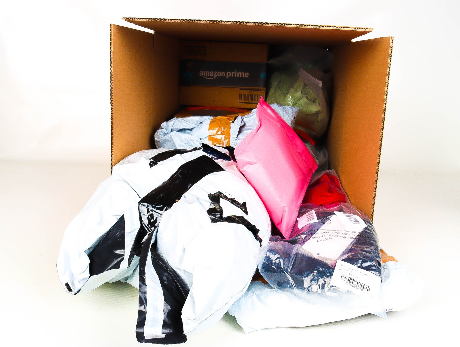 Doos met Verloren & Retour Postpakketten