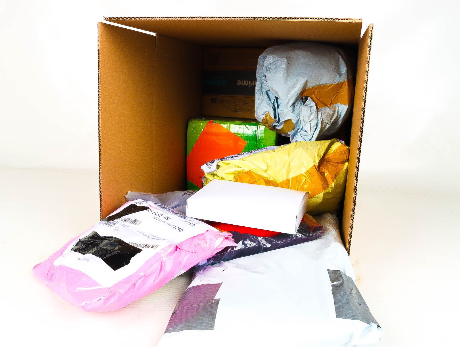 Doos met Verloren & Retour Postpakketten