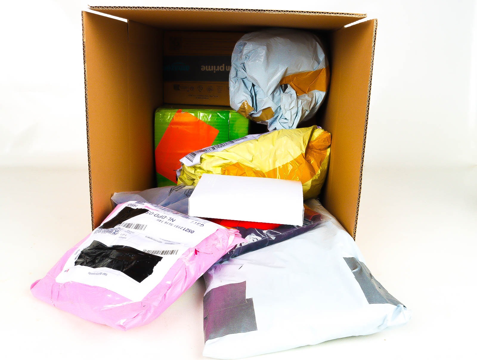 Doos met Verloren & Retour Postpakketten