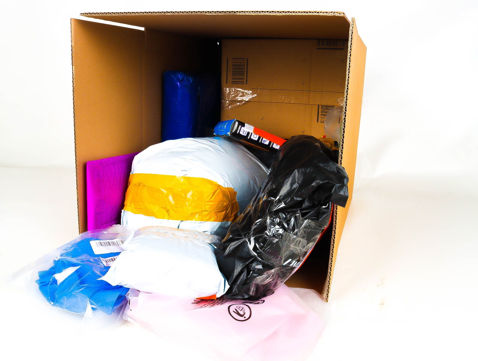 Doos met Verloren & Retour Postpakketten