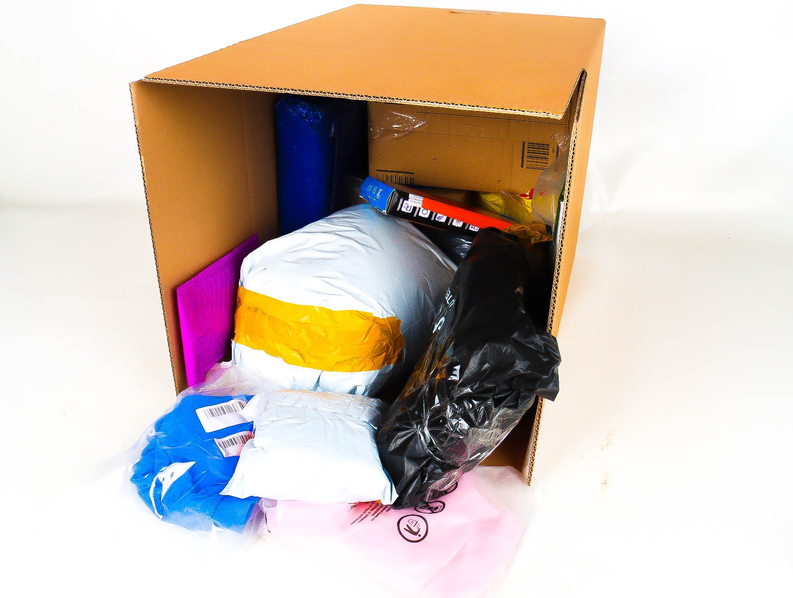 Doos met Verloren & Retour Postpakketten