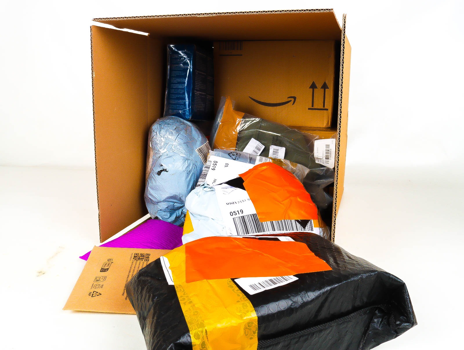 Doos met Verloren & Retour Postpakketten