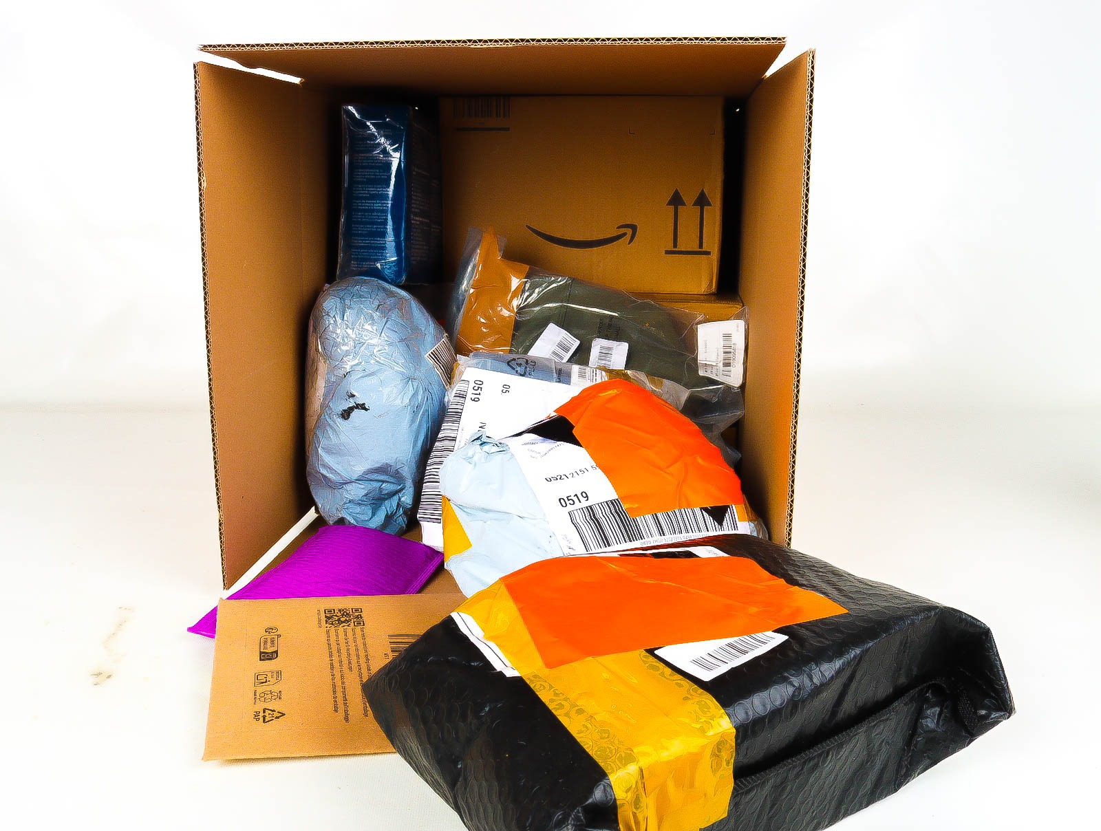 Doos met Verloren & Retour Postpakketten