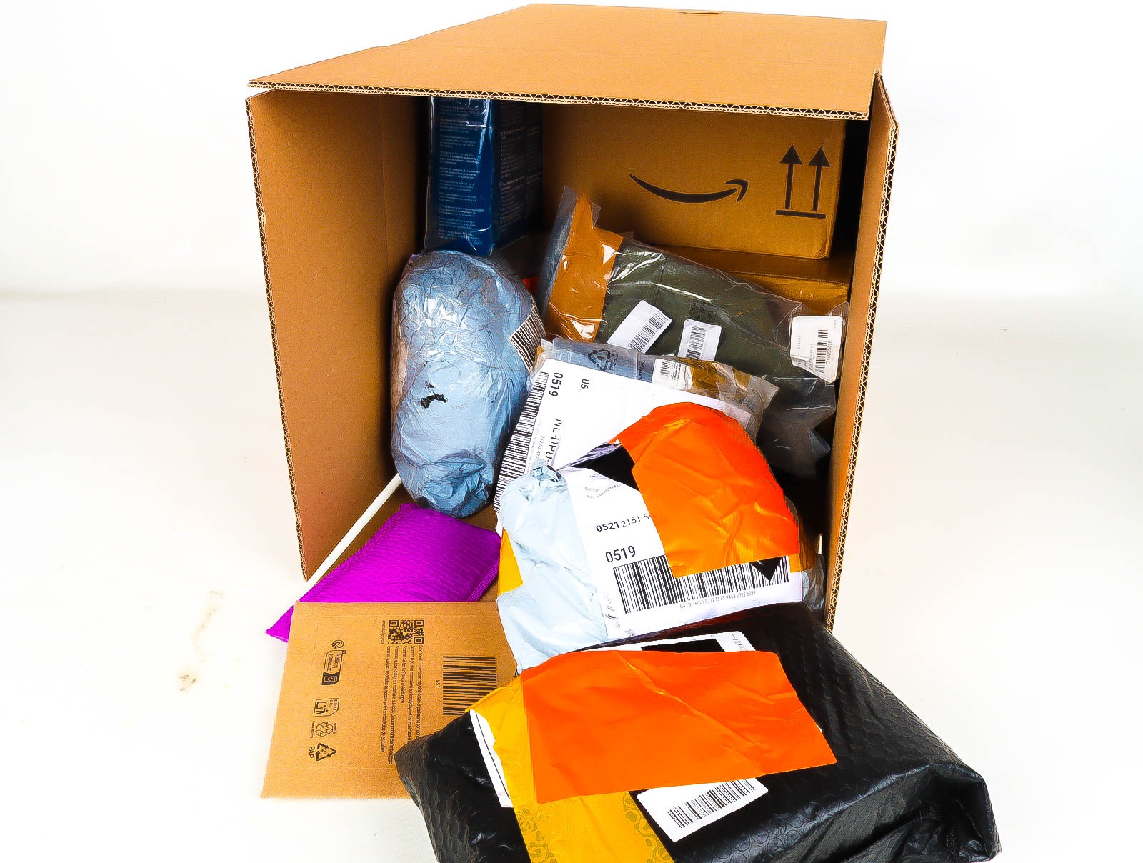 Doos met Verloren & Retour Postpakketten