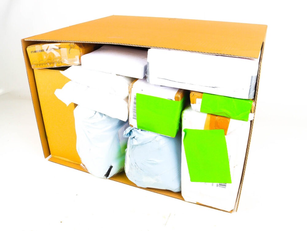 XL Doos met Verloren Postpakketten