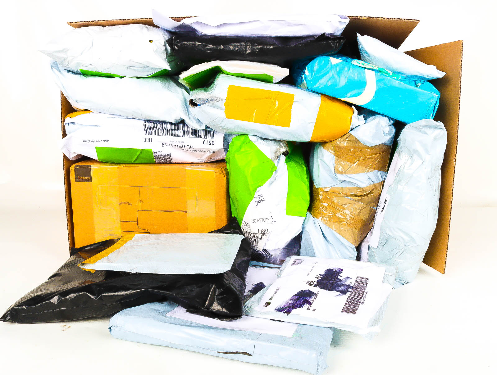 XL Doos met Verloren & Retour Postpakketten