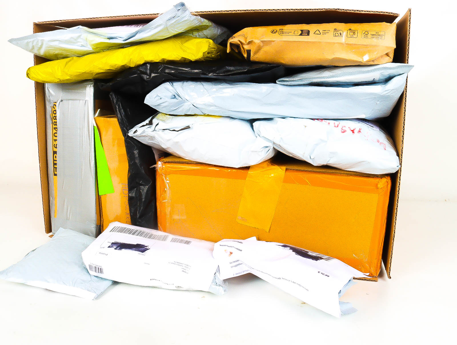 XL Doos met Verloren & Retour Postpakketten