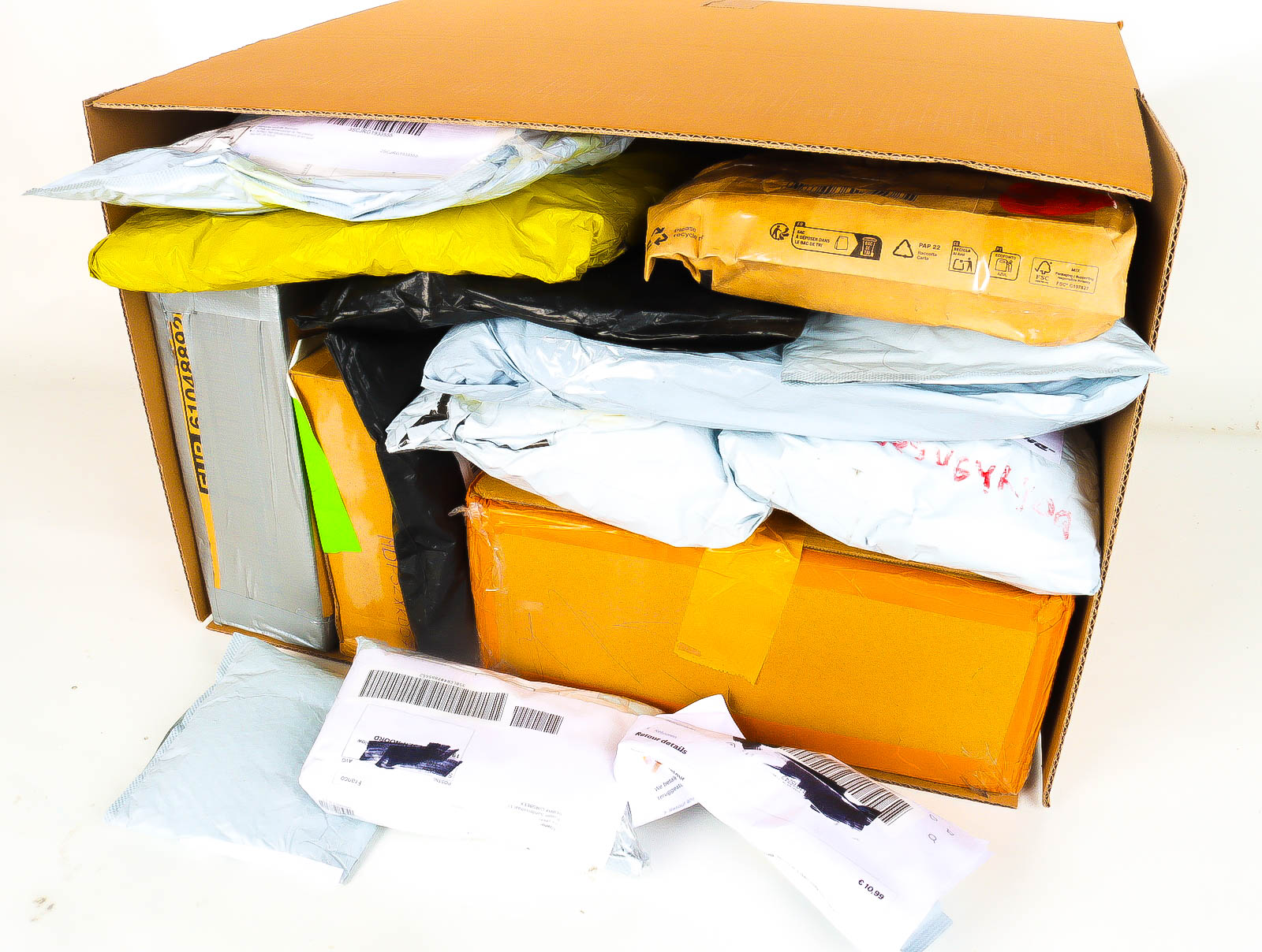 XL Doos met Verloren & Retour Postpakketten