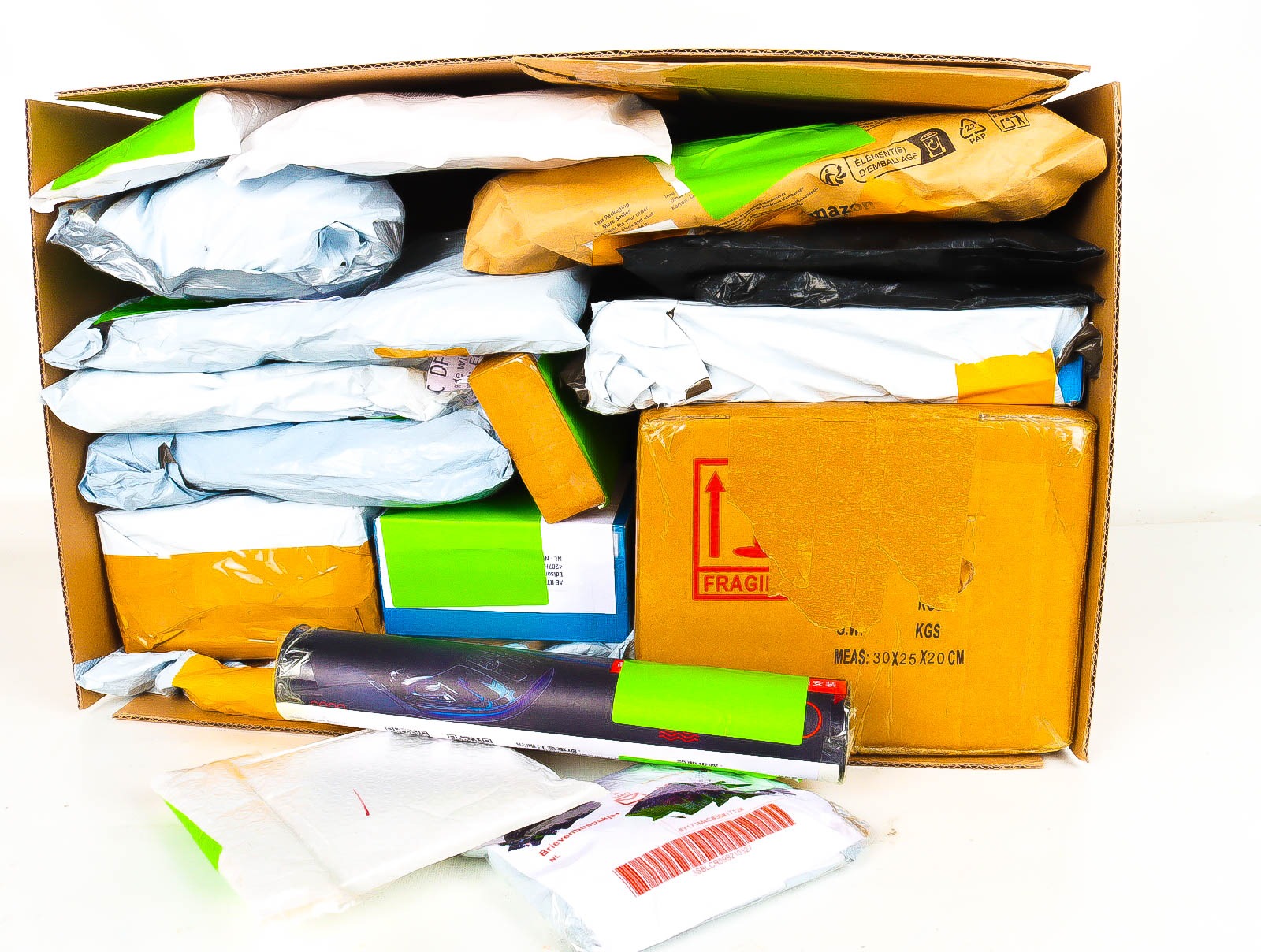 XL Doos met Verloren & Retour Postpakketten