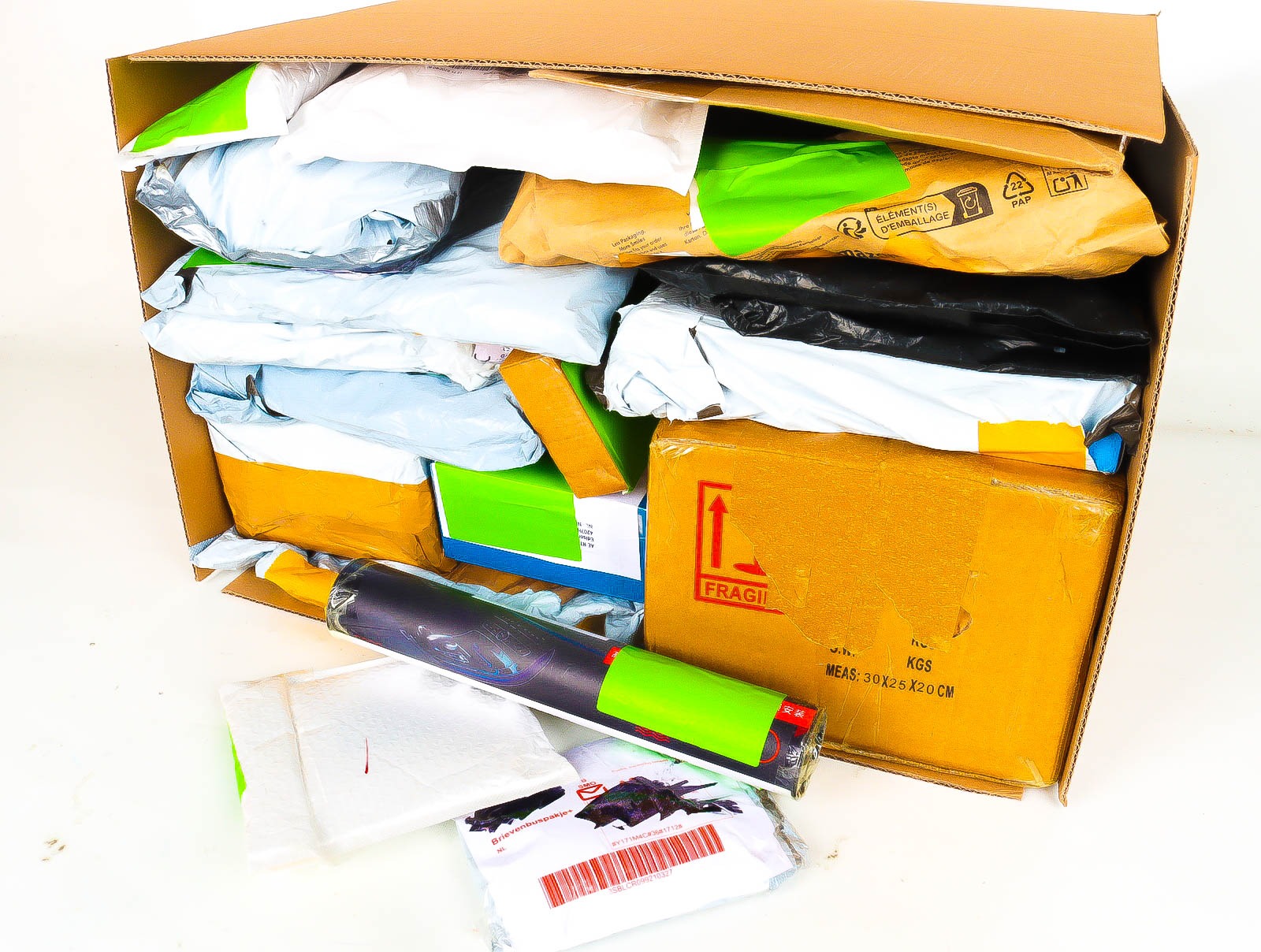 XL Doos met Verloren & Retour Postpakketten