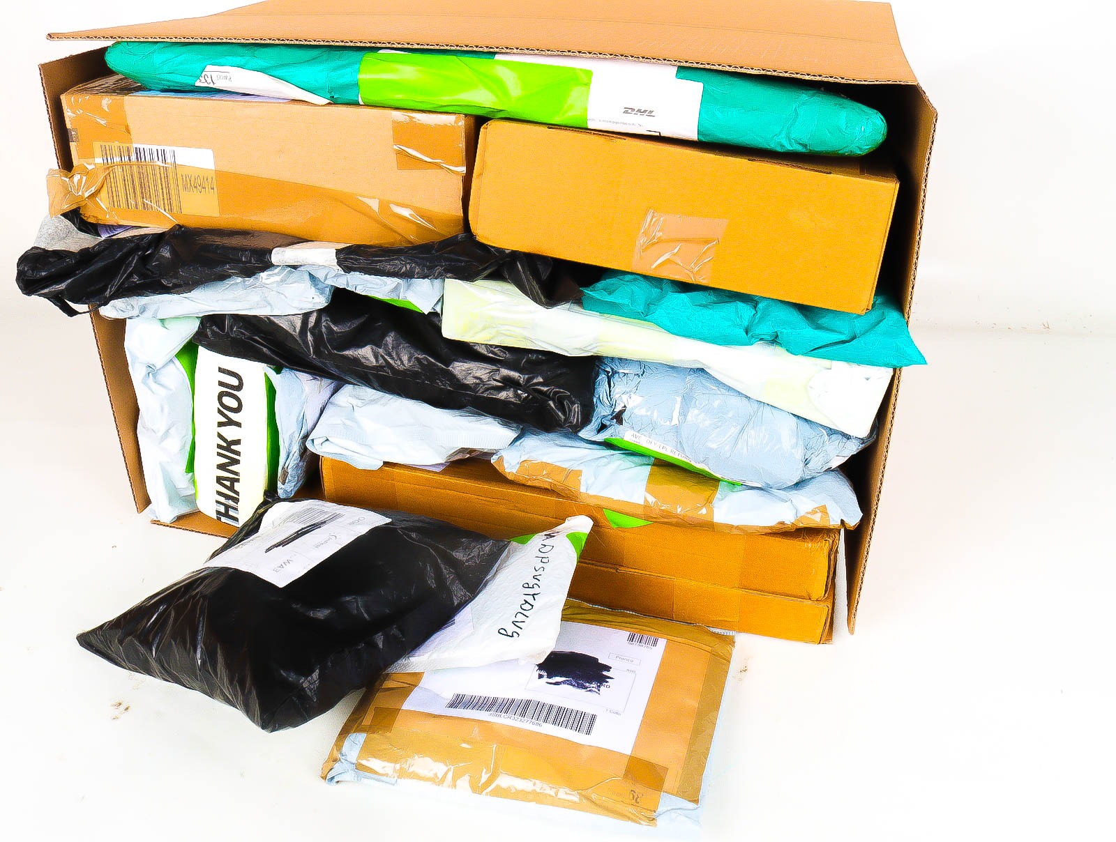 XL Doos met Verloren & Retour Postpakketten