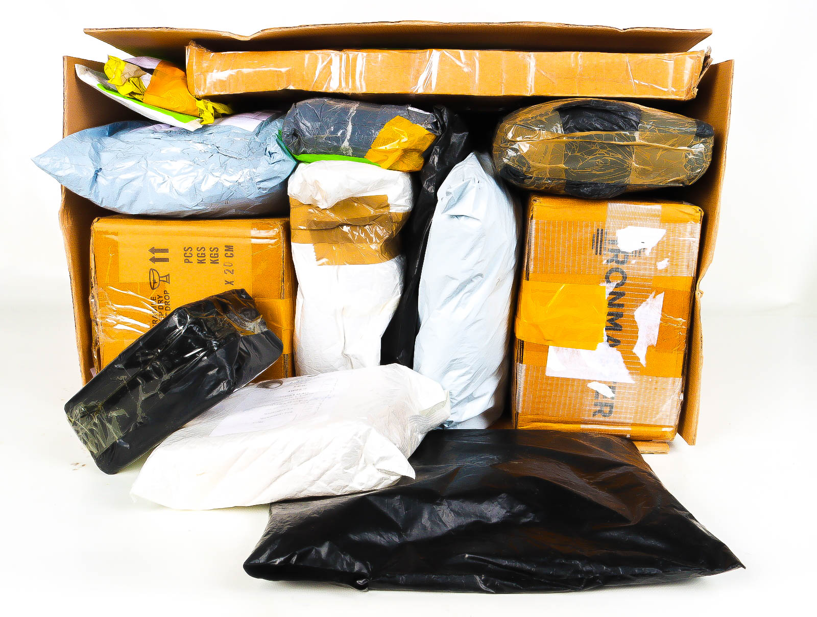 XL Doos met Verloren & Retour Postpakketten