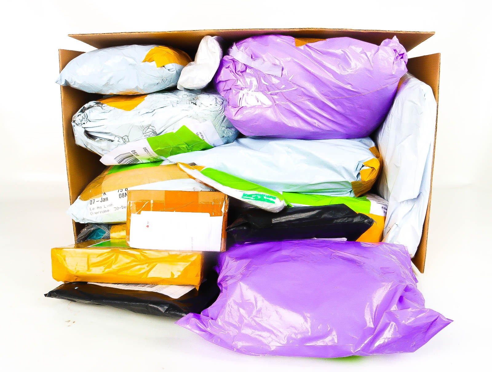 XL Doos met Verloren & Retour Postpakketten