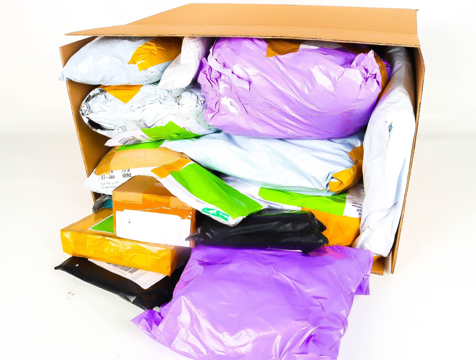 XL Doos met Verloren & Retour Postpakketten