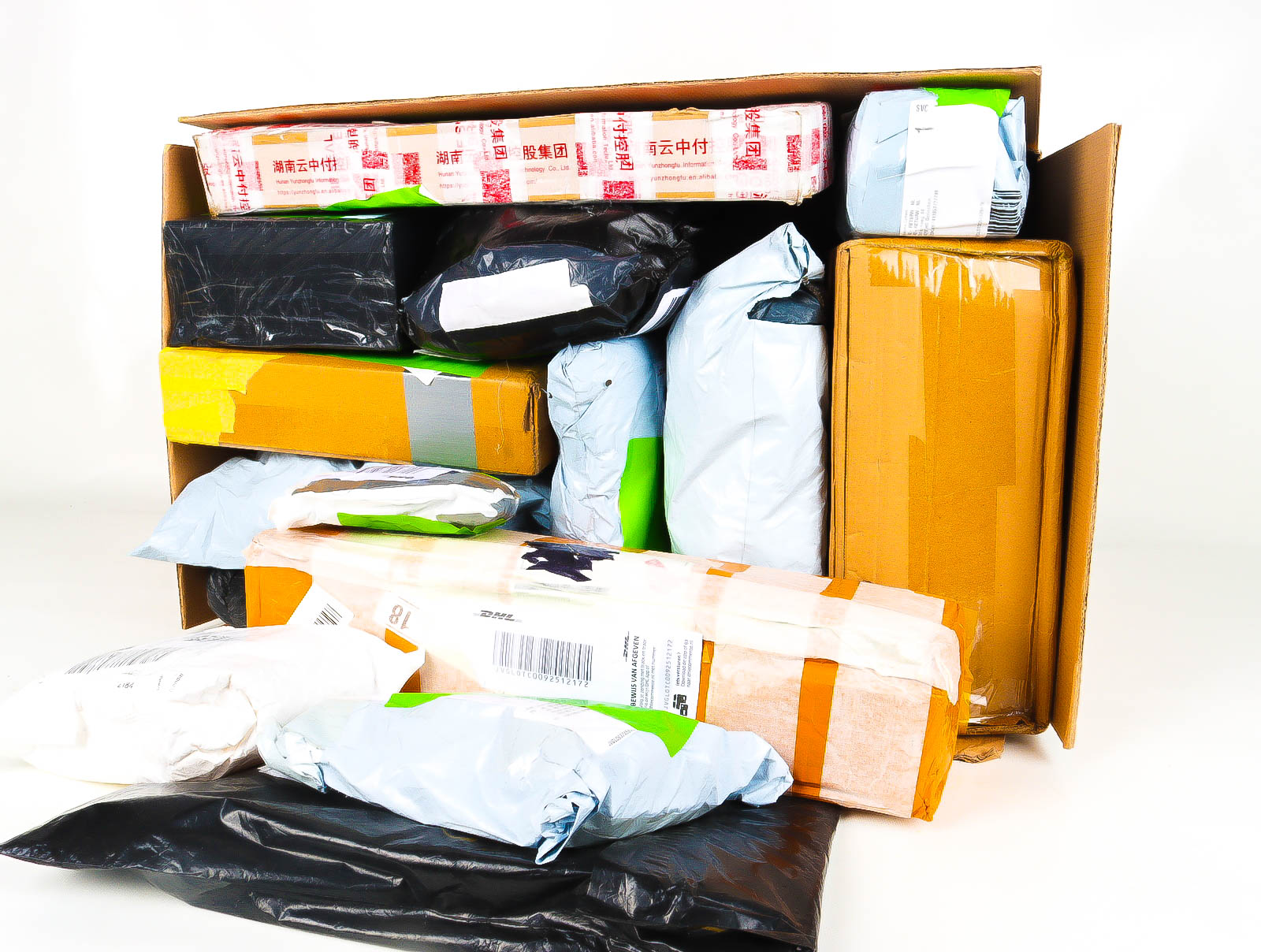 XL Doos met Verloren & Retour Postpakketten