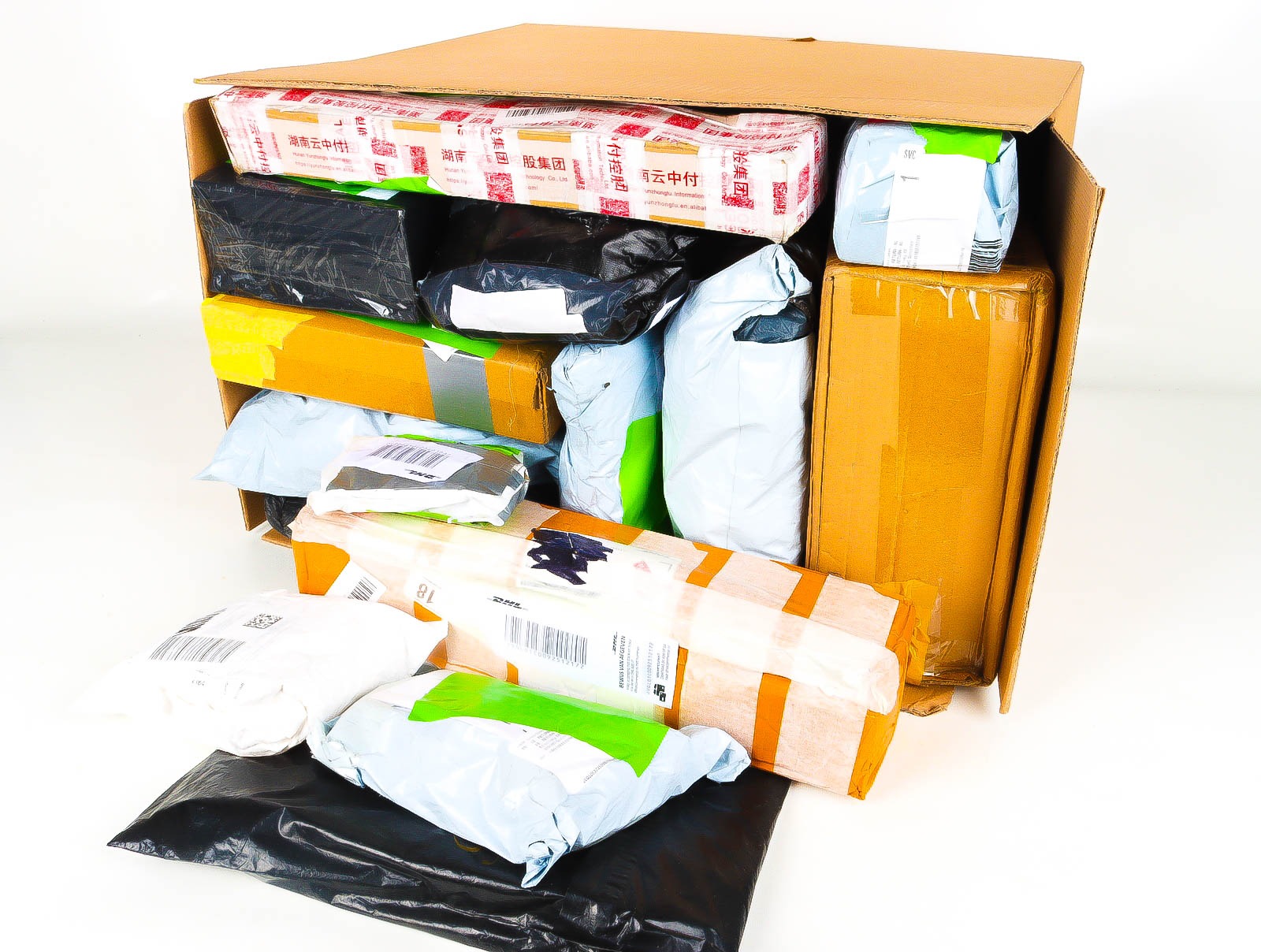 XL Doos met Verloren & Retour Postpakketten