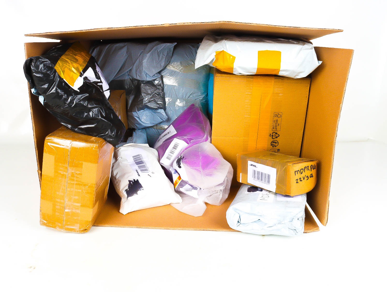 XL Doos met Verloren & Retour Postpakketten