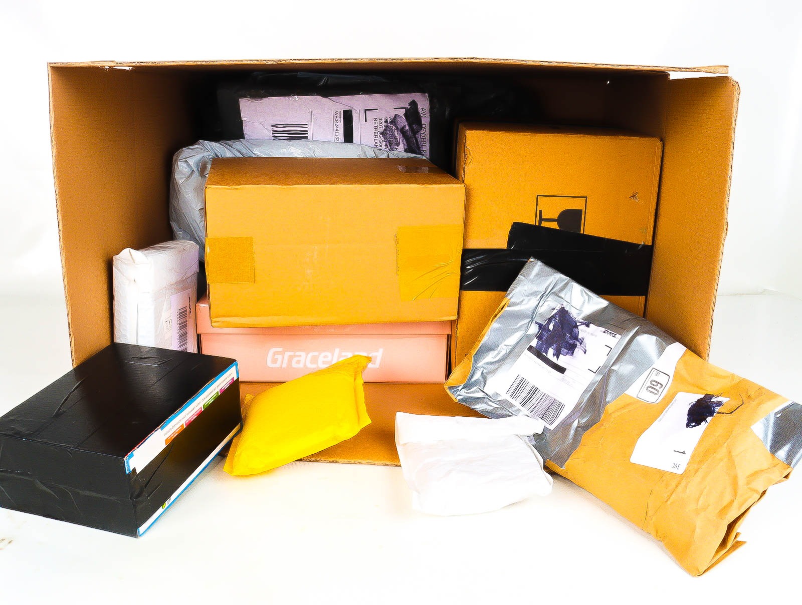 XL Doos met Verloren & Retour Postpakketten