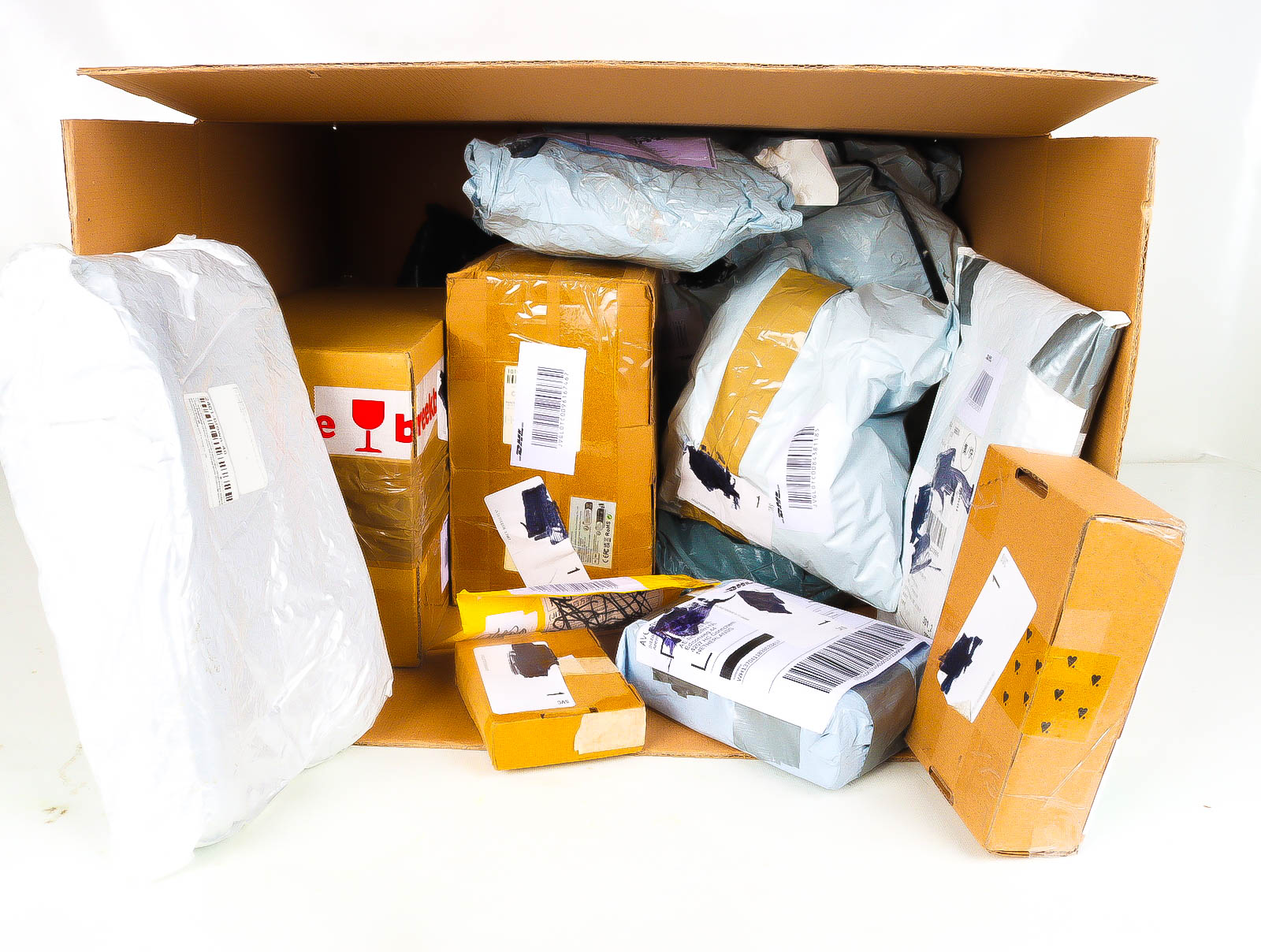 XL Doos met Verloren & Retour Postpakketten