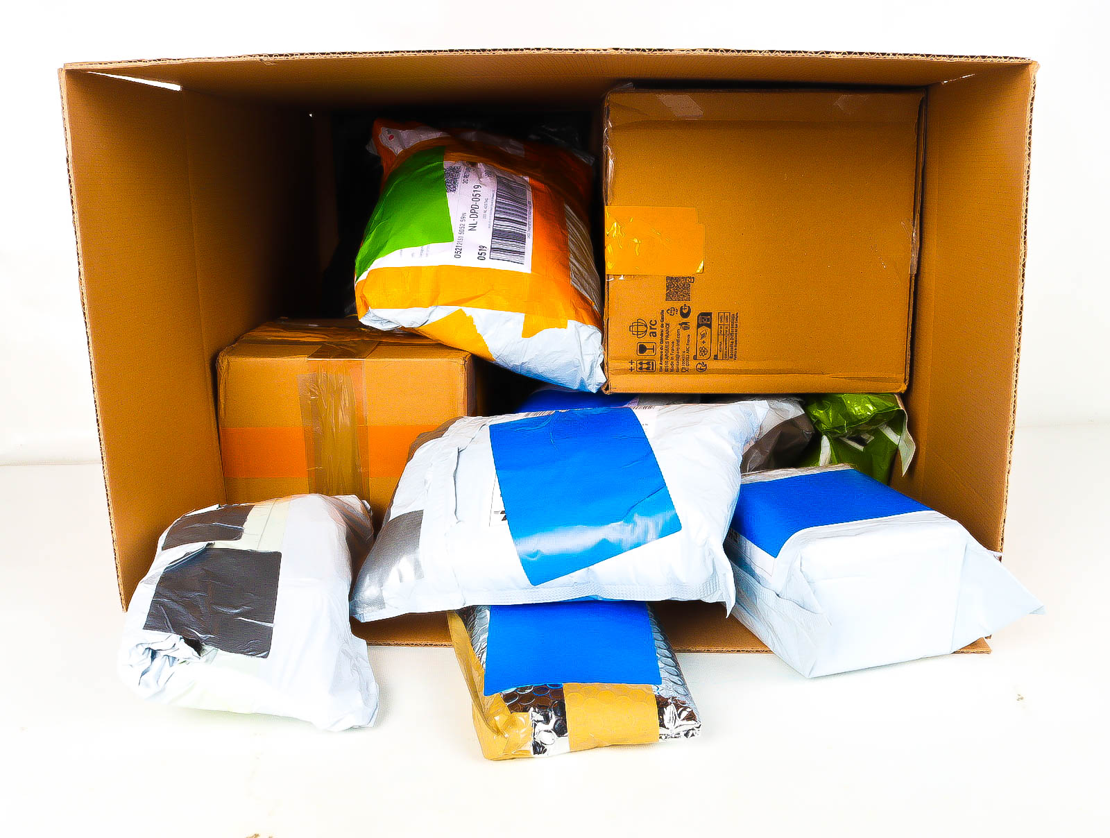 XL Doos met Verloren & Retour Postpakketten