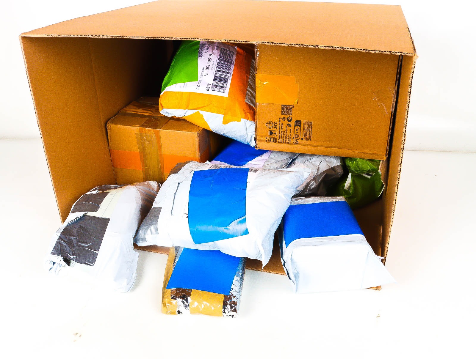 XL Doos met Verloren & Retour Postpakketten