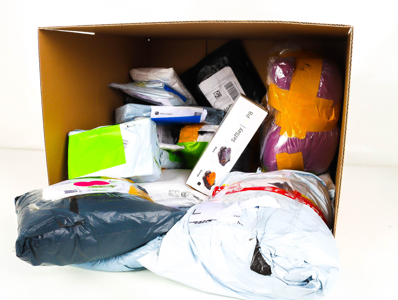 XL Doos met Verloren & Retour Postpakketten