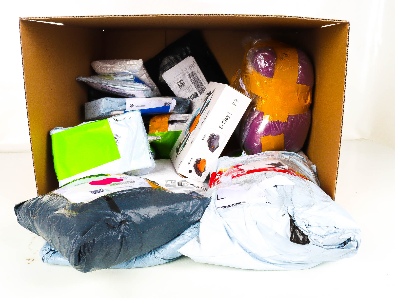 XL Doos met Verloren & Retour Postpakketten