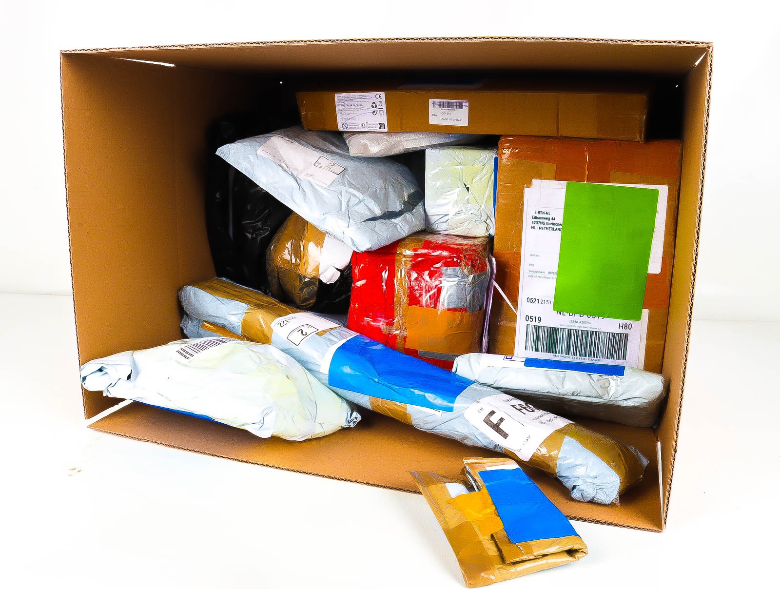 XL Doos met Verloren & Retour Postpakketten