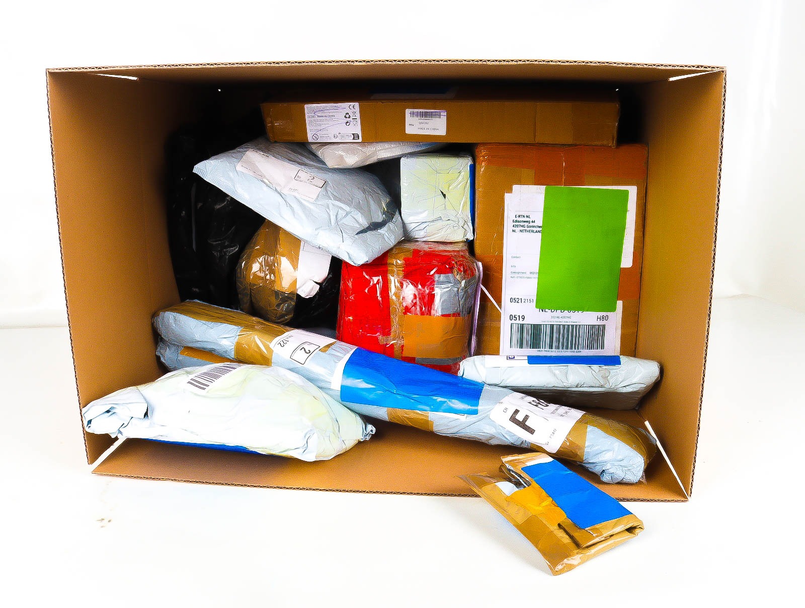 XL Doos met Verloren & Retour Postpakketten