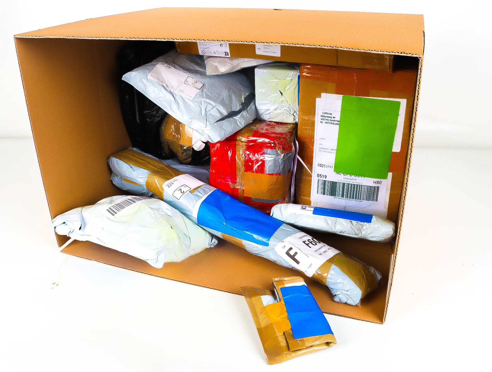 XL Doos met Verloren & Retour Postpakketten