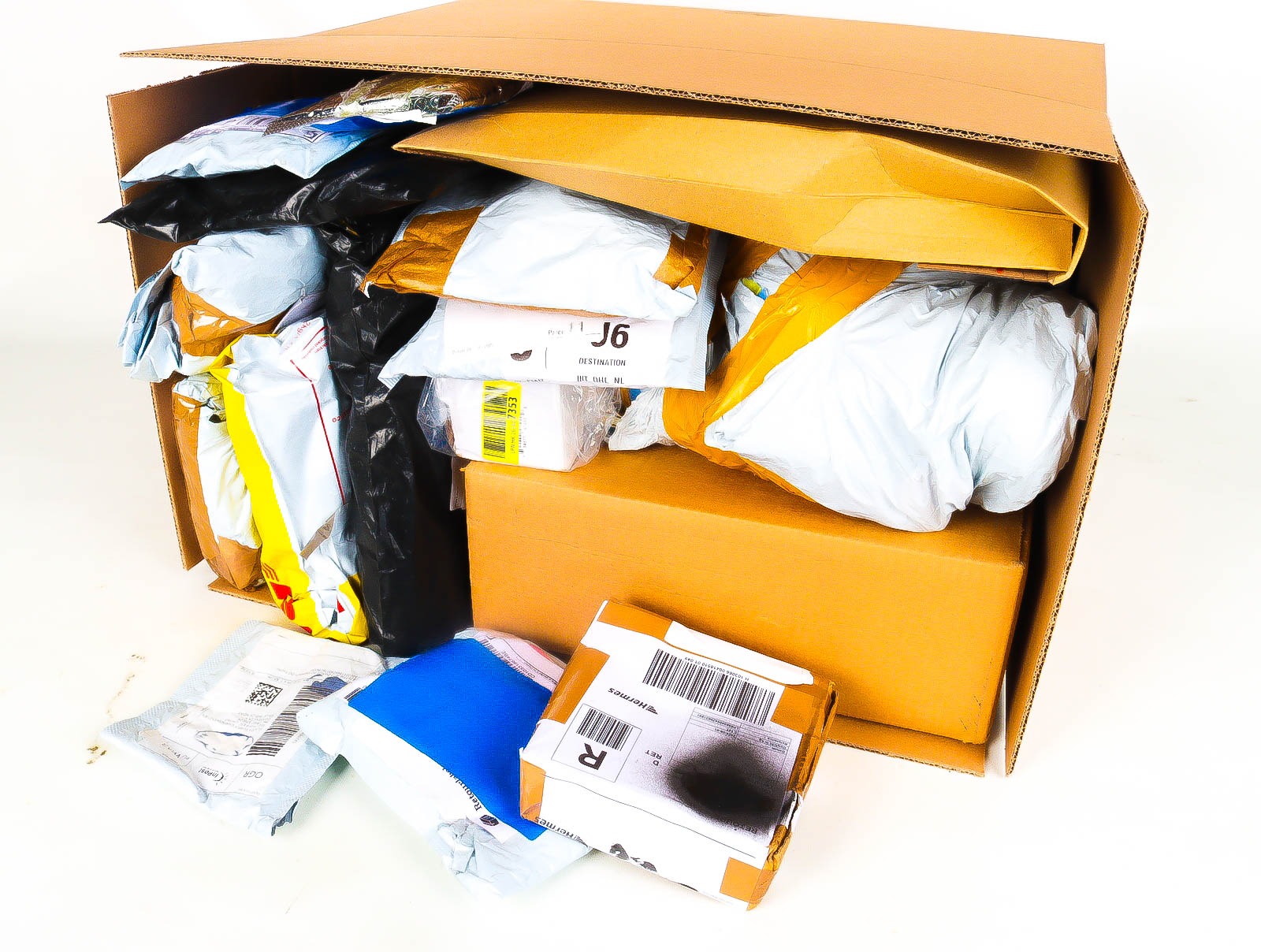 XL Doos met Verloren & Retour Postpakketten