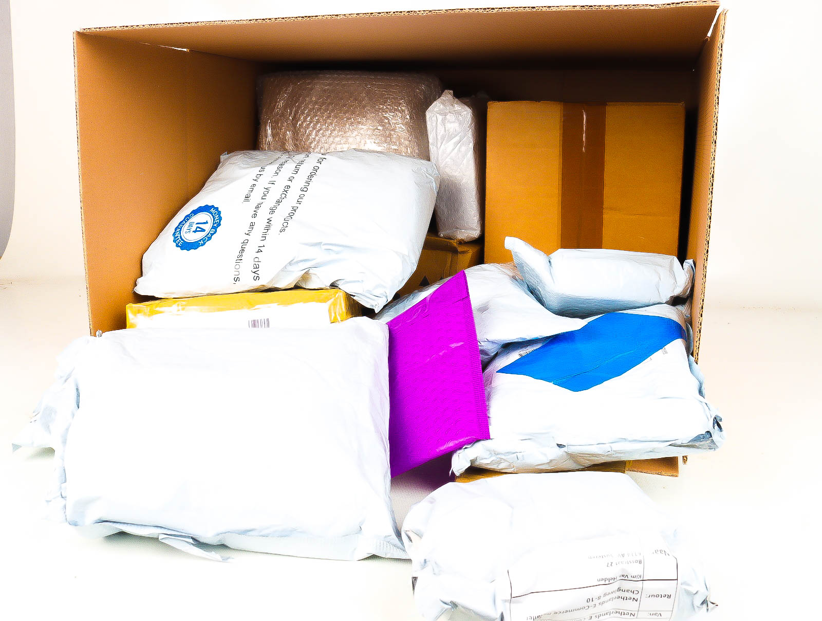 XL Doos met Verloren & Retour Postpakketten