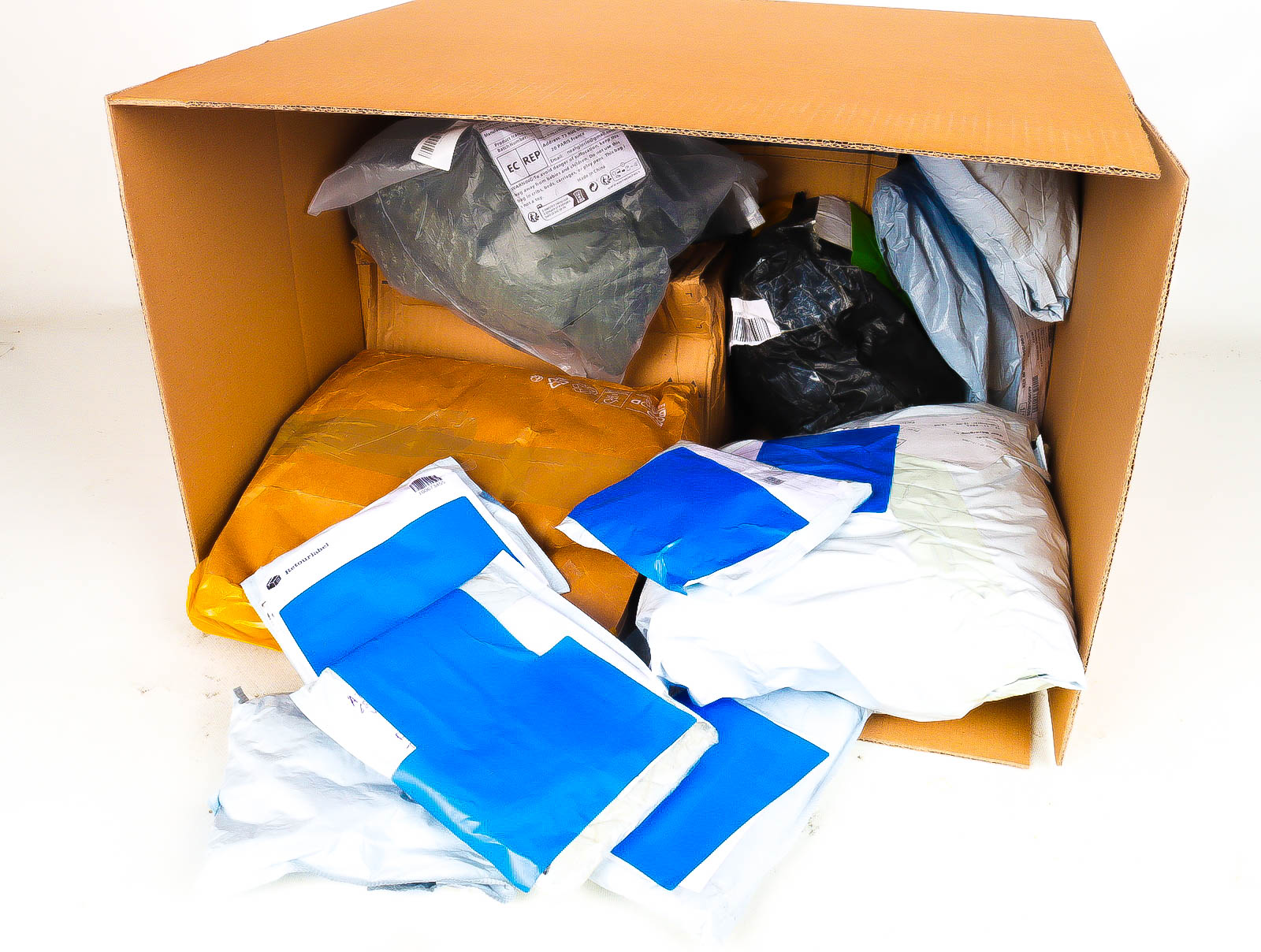 XL Doos met Verloren & Retour Postpakketten