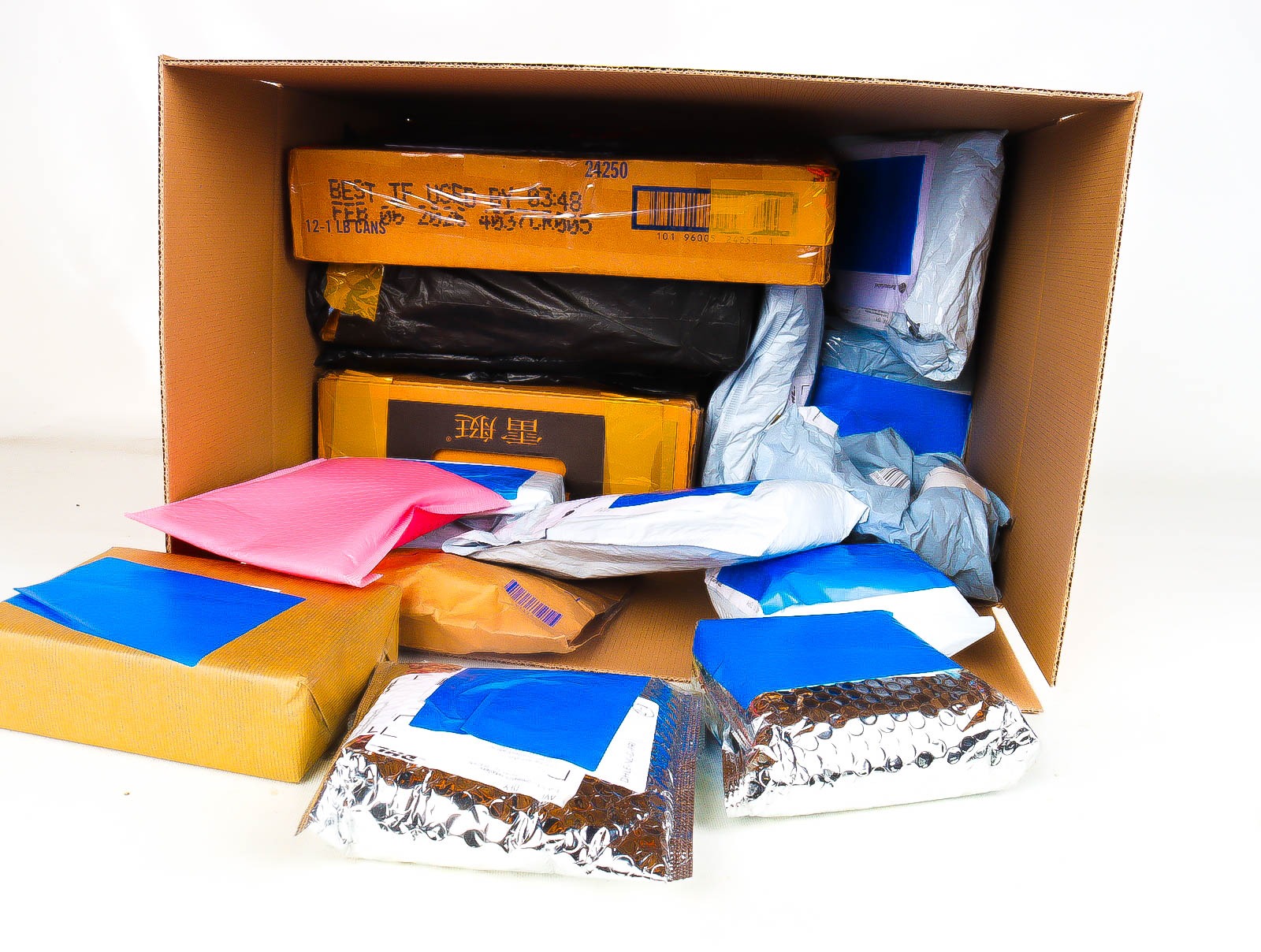 XL Doos met Verloren & Retour Postpakketten