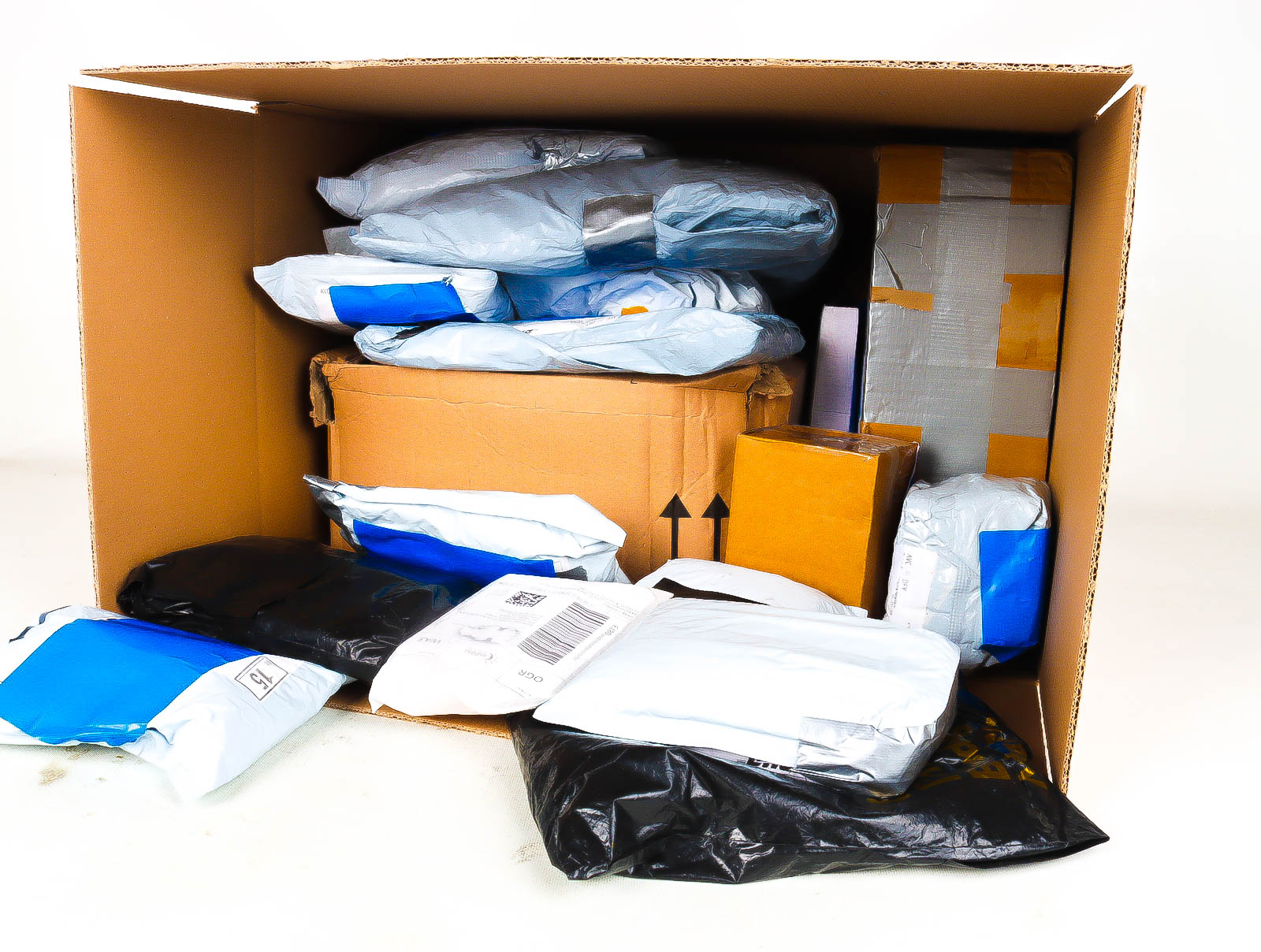 XL Doos met Verloren & Retour Postpakketten