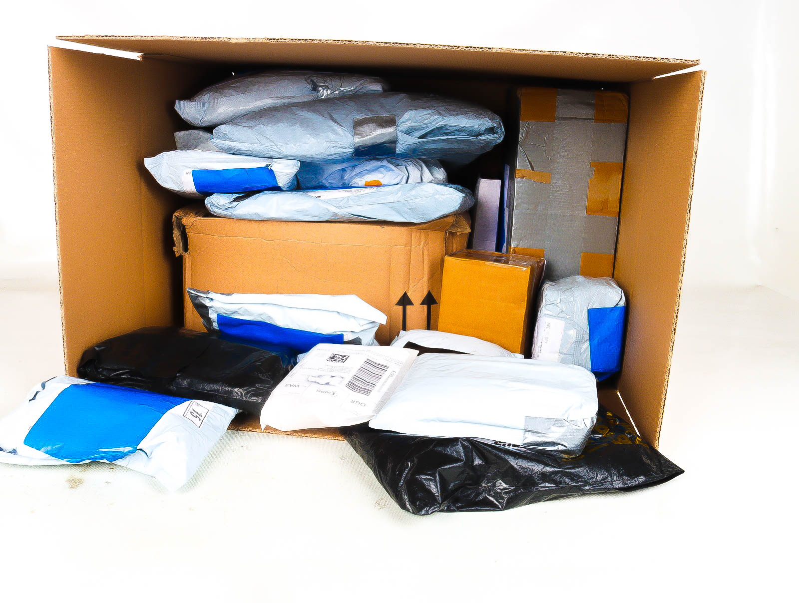 XL Doos met Verloren & Retour Postpakketten