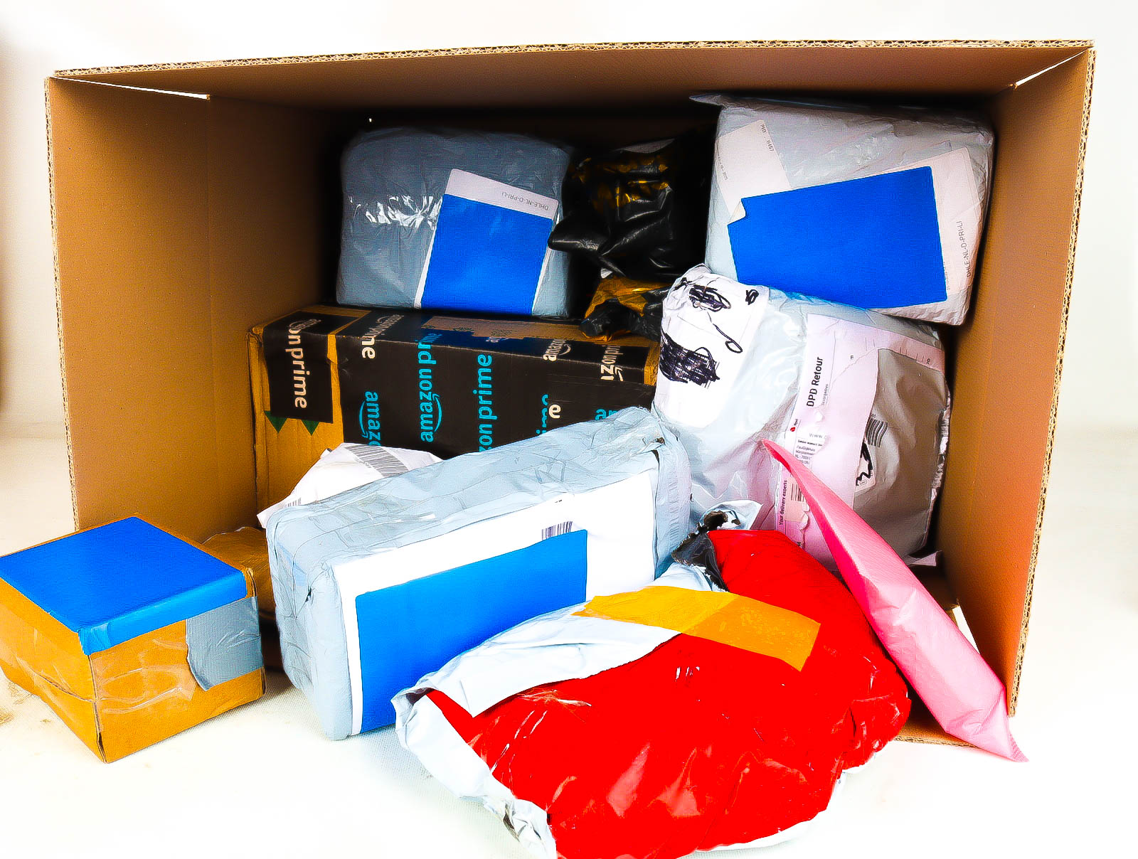 XL Doos met Verloren & Retour Postpakketten