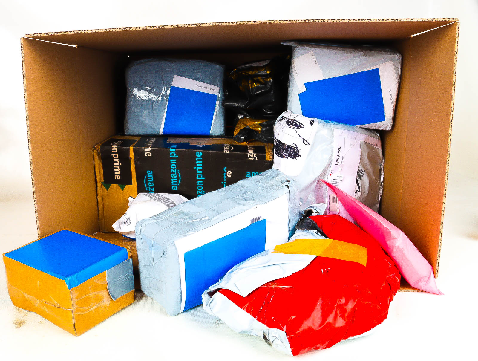 XL Doos met Verloren & Retour Postpakketten