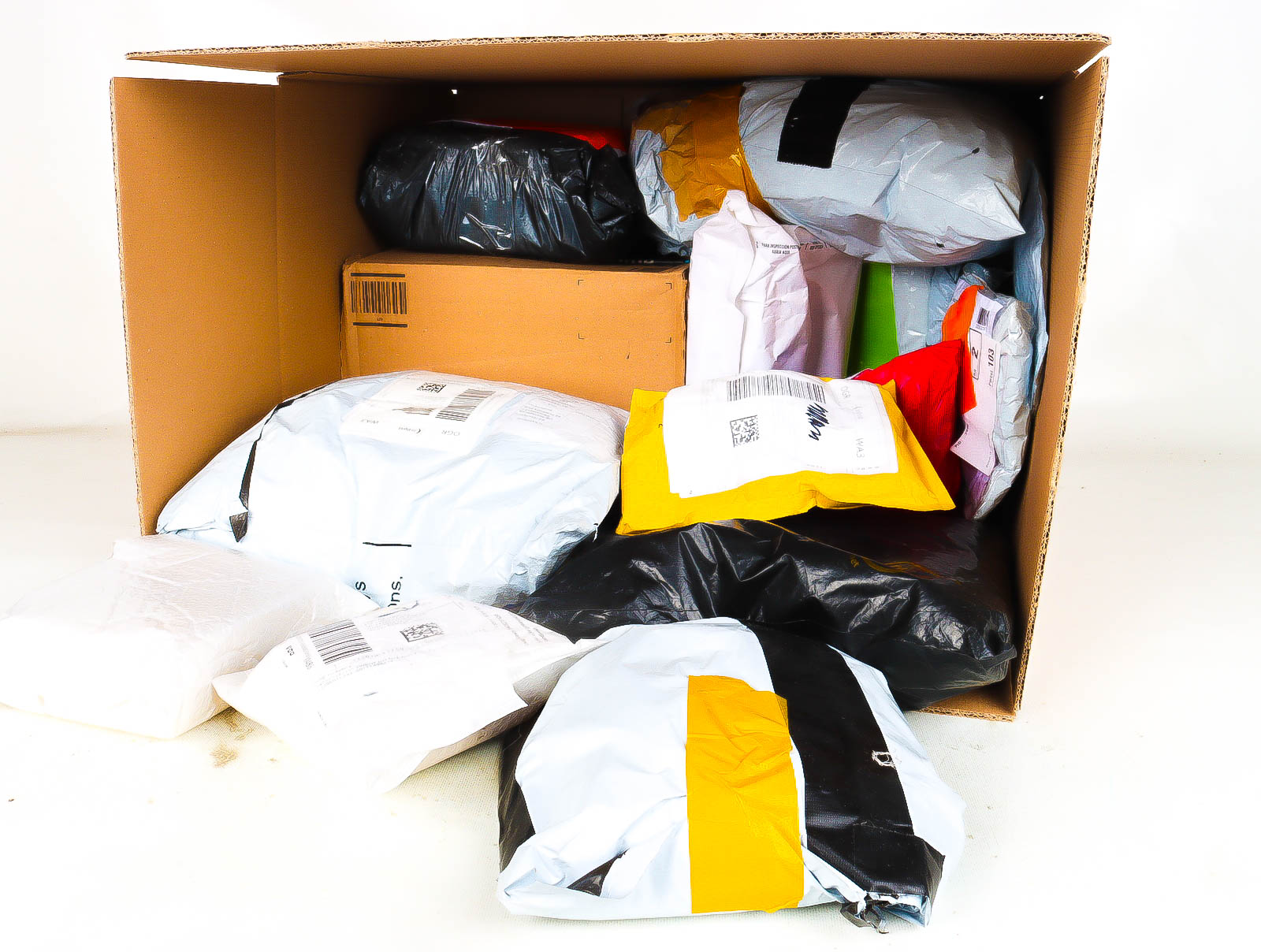 XL Doos met Verloren & Retour Postpakketten