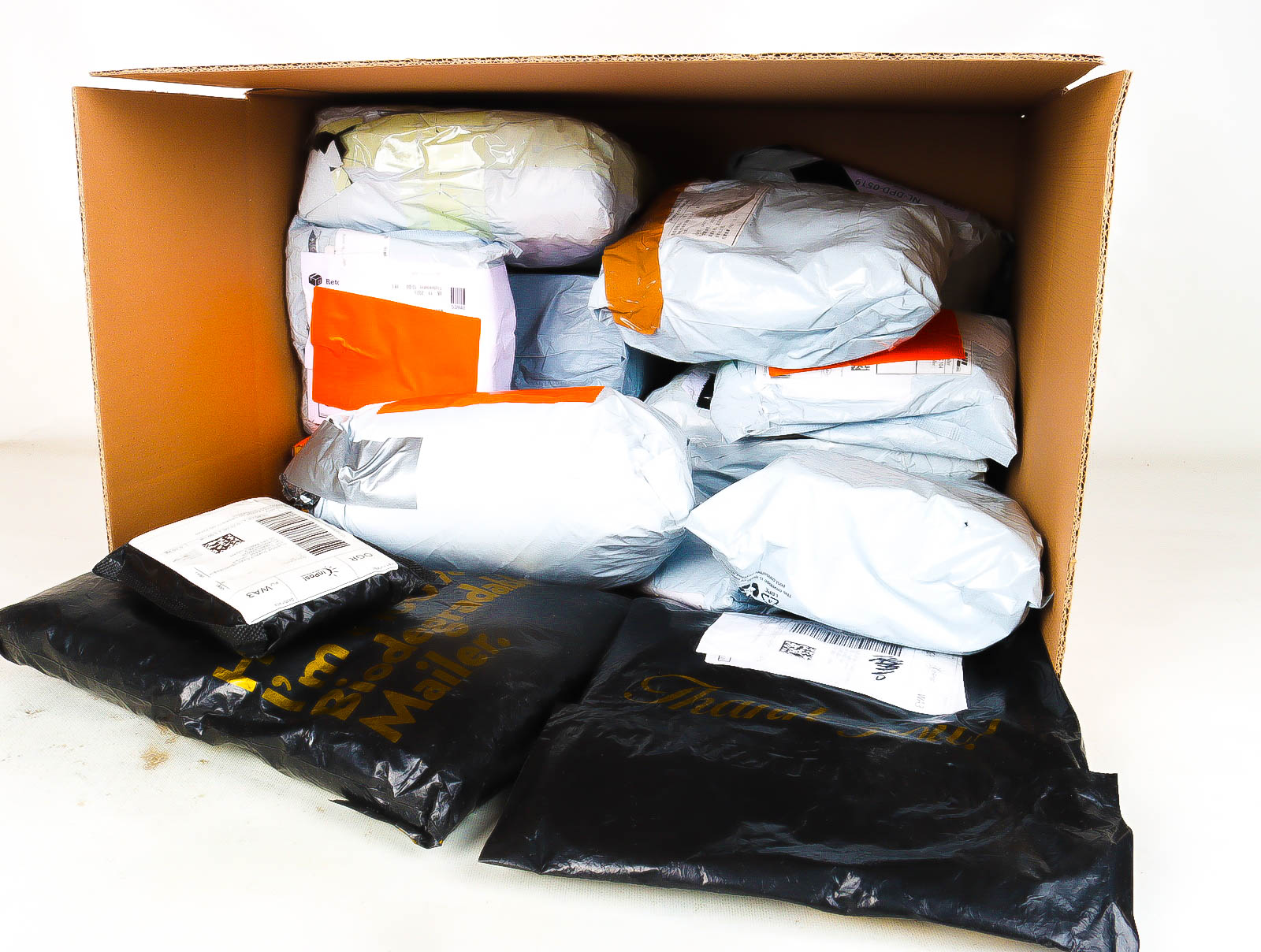 XL Doos met Verloren & Retour Postpakketten