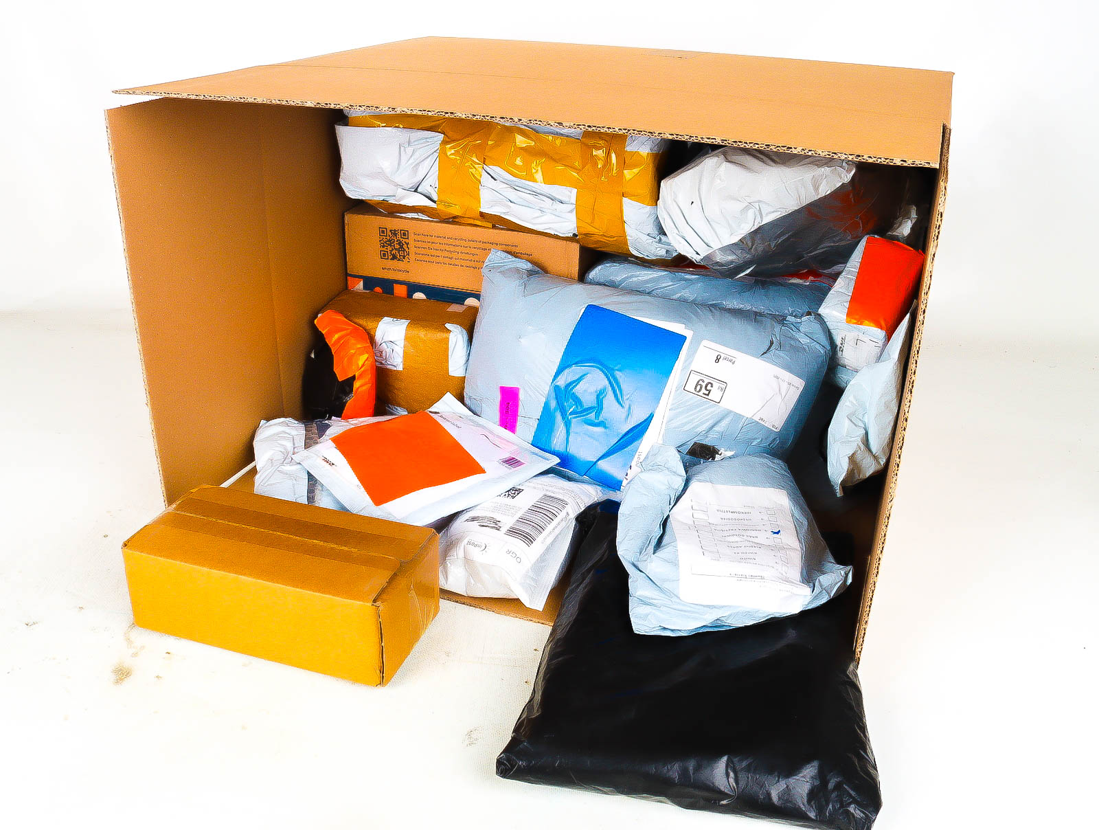 XL Doos met Verloren & Retour Postpakketten