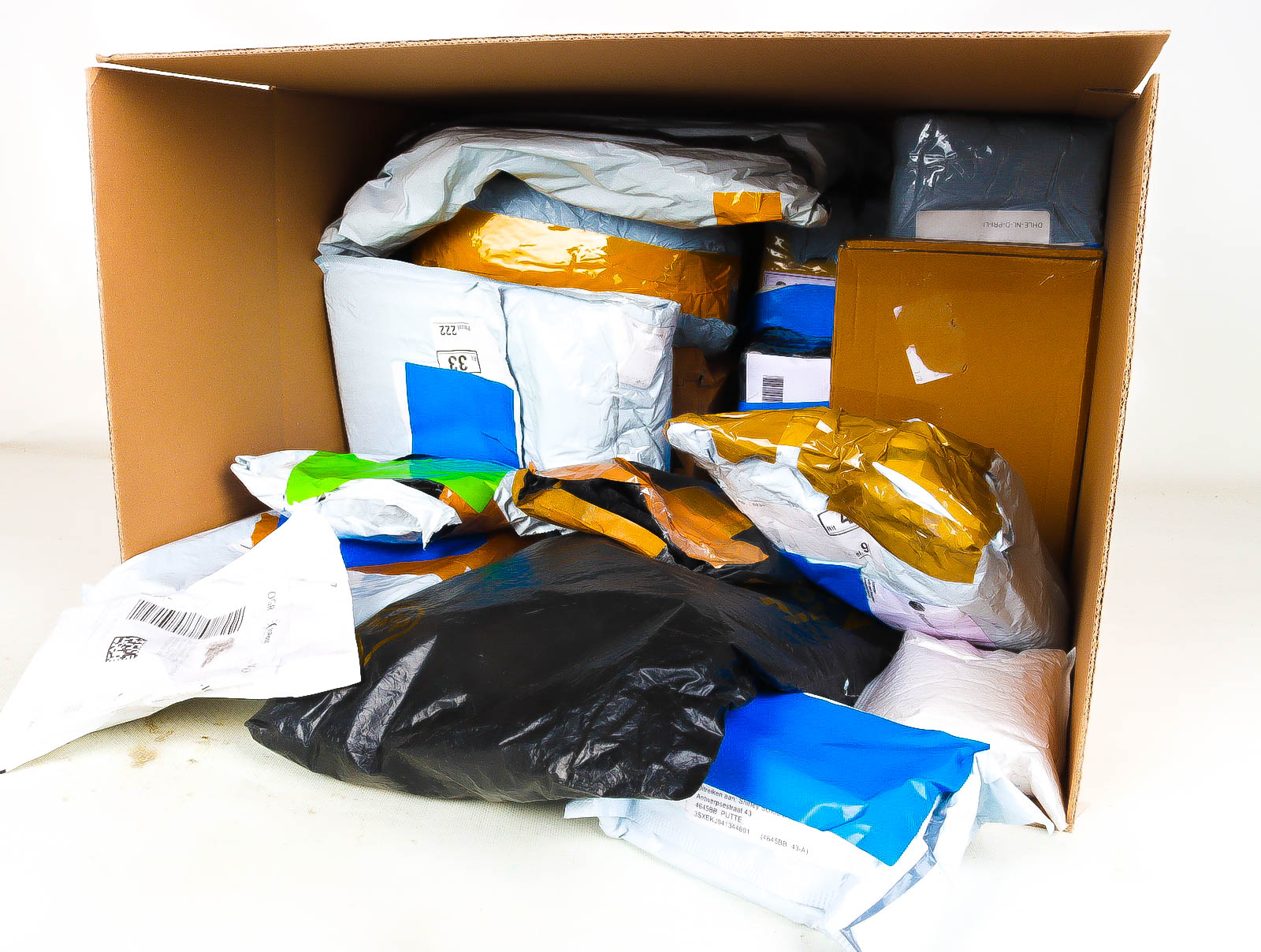 XL Doos met Verloren & Retour Postpakketten