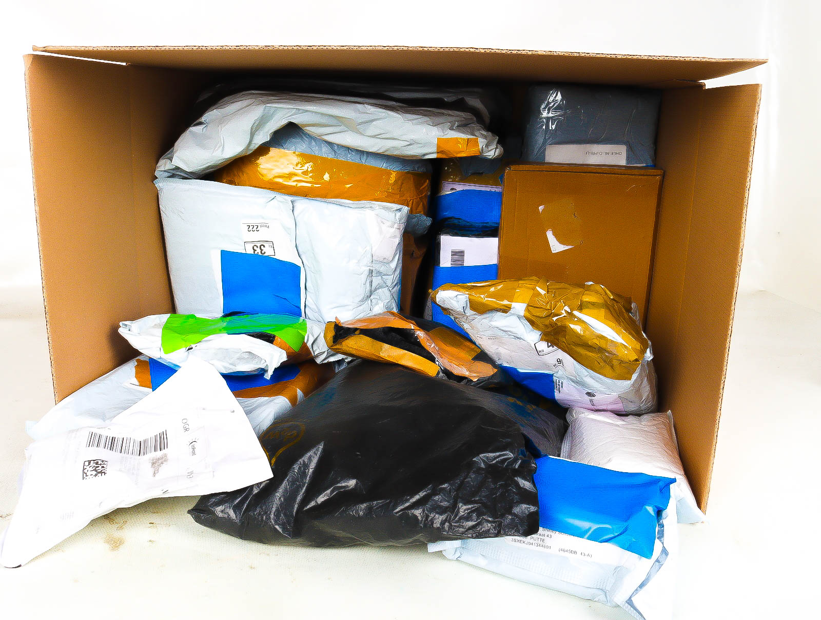 XL Doos met Verloren & Retour Postpakketten