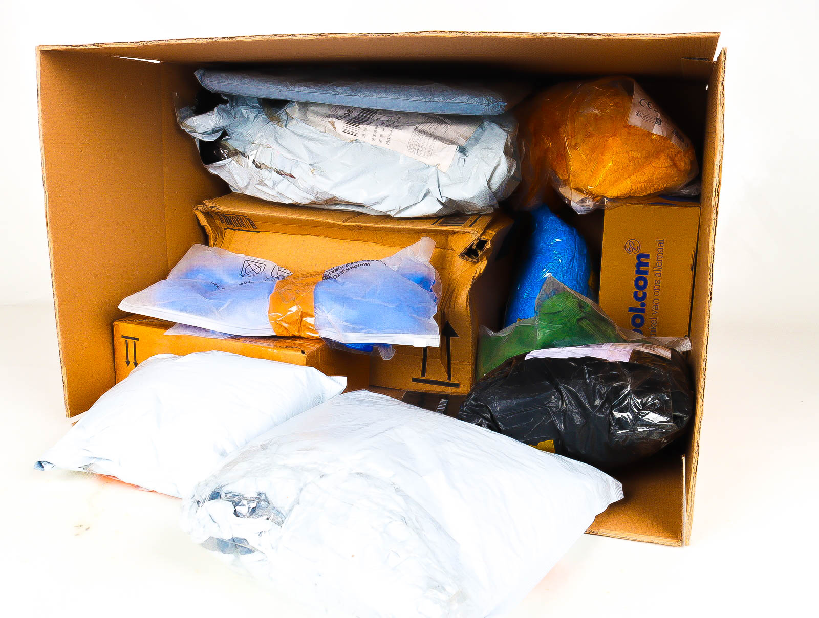 XL Doos met Verloren & Retour Postpakketten