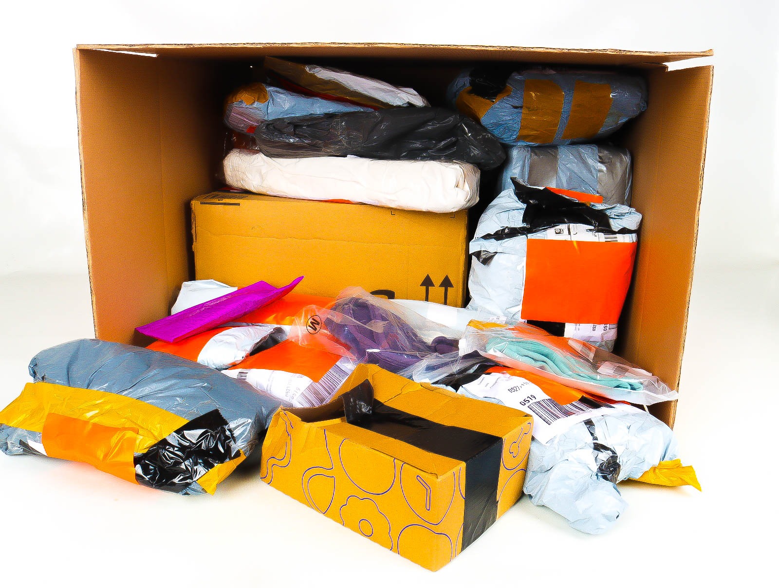 XL Doos met Verloren & Retour Postpakketten