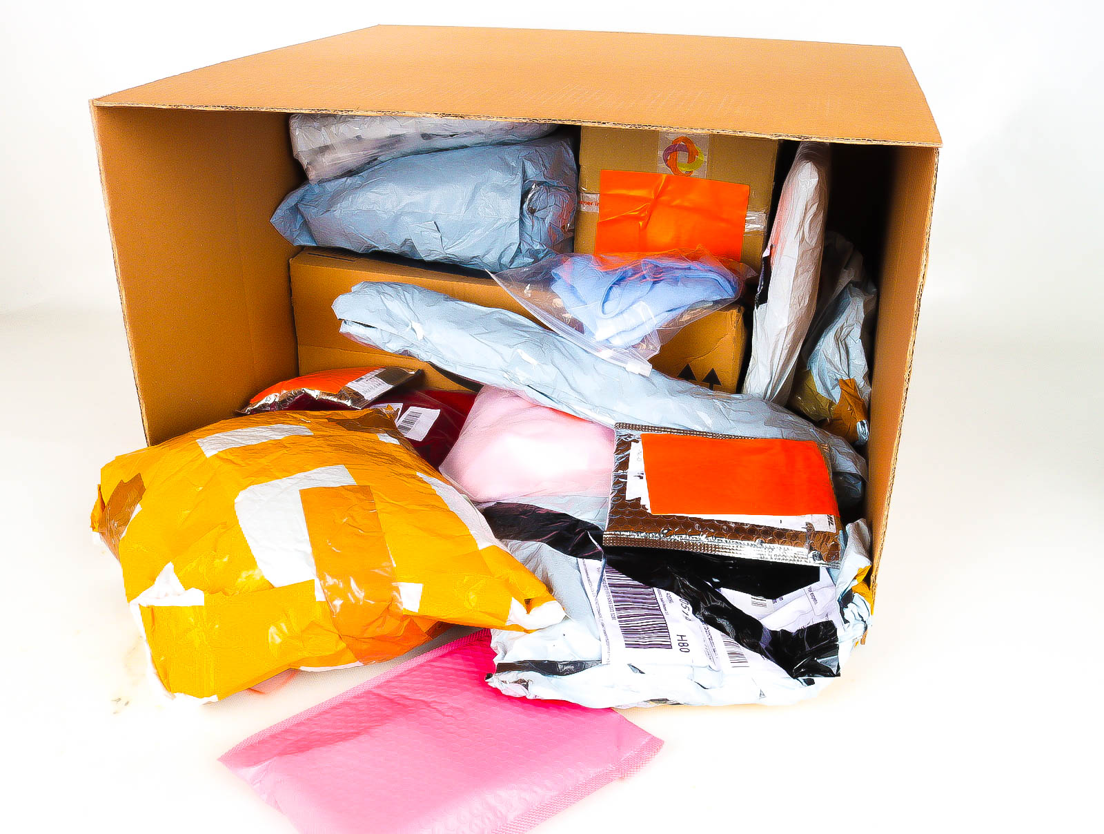 XL Doos met Verloren & Retour Postpakketten