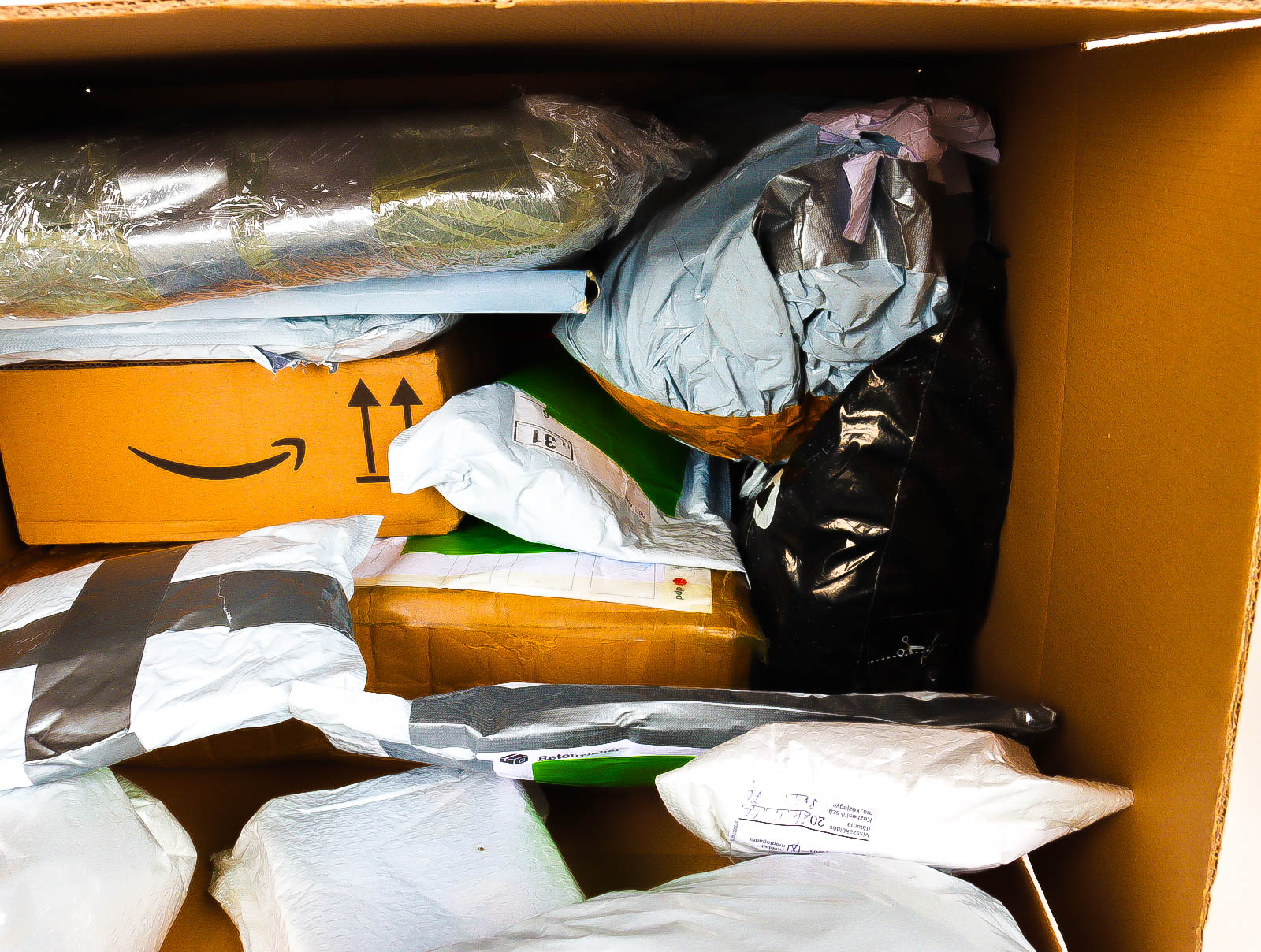 XL Doos met Verloren & Retour Postpakketten